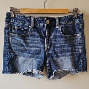 American Eagle Outfitters Stretch Denim Mid Rise Jean Shorts